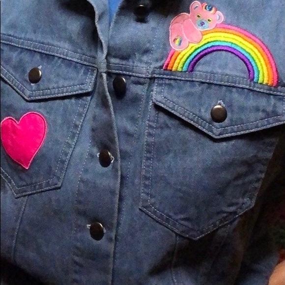 Vintage XOXO Lisa Frank  by Doe M (jr) Jean vest - Picture 3 of 11